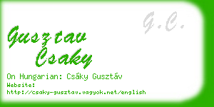 gusztav csaky business card
